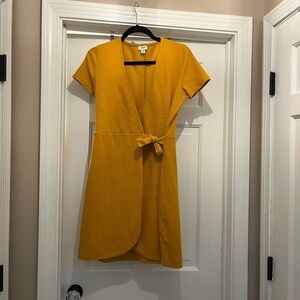 J. Crew Mustard Wrap Dress